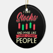 Investeerder I houdt van voorraden Keramisch Ornament (Links)