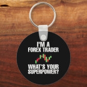 Investeerder ik ben een ex-handelaar sleutelhanger (Voorkant)