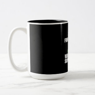 Investeerder ik ben een ex-handelaar tweekleurige koffiemok