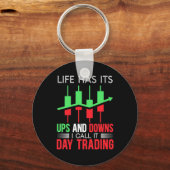 Investeerder ik noem het de Dag van de Handel Sleutelhanger (Voorkant)