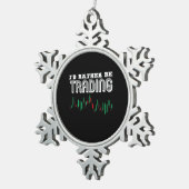 Investeerder ik zou liever handel drijven tin sneeuwvlok ornament (Rechts)