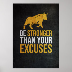 Investeerder is sterker dan je excuus poster