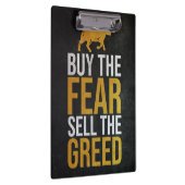 Investeerder koopt angst Verkoop grove handelaar Klembord (Rechts)