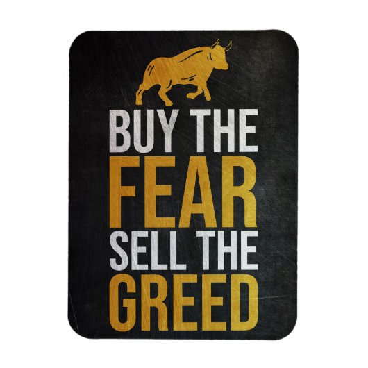 Investeerder koopt angst Verkoop grove handelaar Magneet (Verticaal)