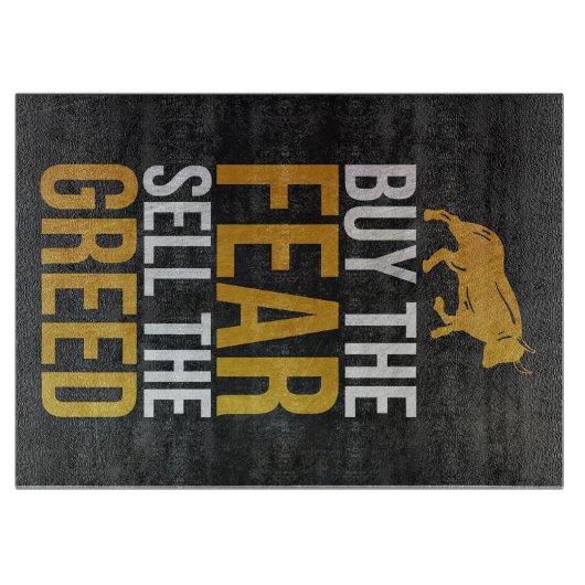 Investeerder koopt angst Verkoop grove handelaar Snijplank (Voorkant)