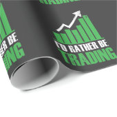 Investeerder op de beursdag van de geldmarkt cadeaupapier (Rol Hoek)