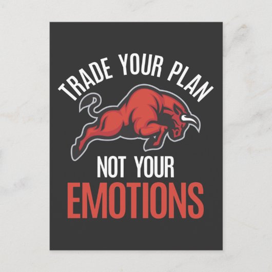 Investeerder op de beursmarkt Bull Day Trading Briefkaart (Voorkant)