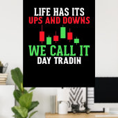 Investeerder We noemen het IT Day Trading Poster (Thuiskantoor)