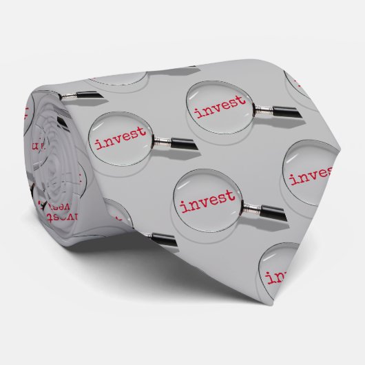 Investeertest bij vergrootglas stropdas (Opgerold)