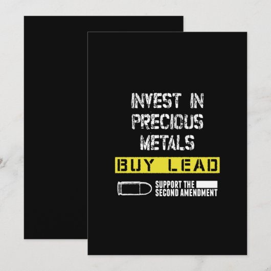 investeren in edele metalen kopen loodsteun voor d feestdagenkaart (Voorkant / Achterkant)