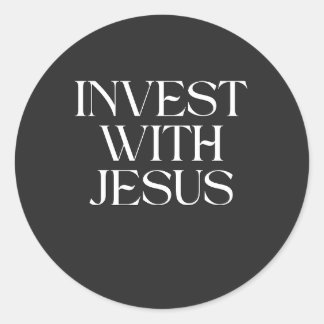 Investeren met Jezus-sticker Ronde Sticker