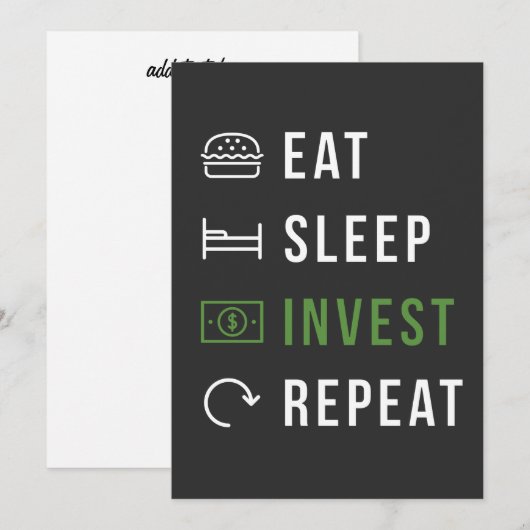 INVESTERINGEN IN EAT-SLAAPSTAND HERPEAT-STOKMARKT KAART (Voorkant / Achterkant)