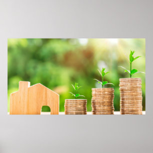 Investeringen in geld voor thuisgeld poster