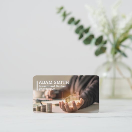 💲 Investeringsbankier Visitekaartje (Staand voorkant)