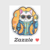 investigator cat sticker (Vel)