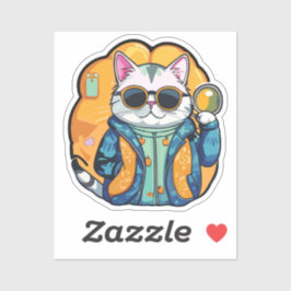 investigator cat sticker