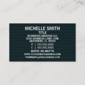 Investigator Elegant Stripe Visitekaartje (Achterkant)