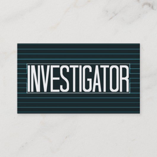 Investigator Elegant Stripe Visitekaartje (Voorkant)