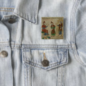 Investiture Benedictine Monk uit 'De Vierkante Button 5,1 Cm (In situ)