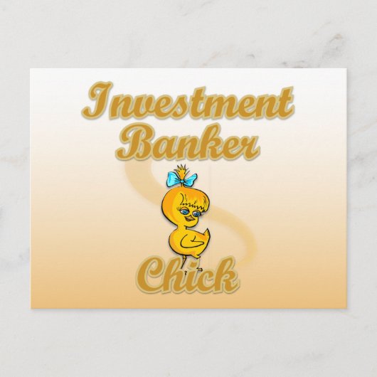 Investment Banker Chick Briefkaart (Voorkant)