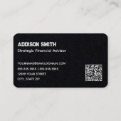 Investment Banker Financieel Adviseur Custom QR Visitekaartje (Achterkant)