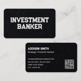 Investment Banker Financieel Adviseur Custom QR Visitekaartje