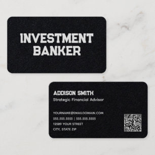 Investment Banker Financieel Adviseur Custom QR Visitekaartje
