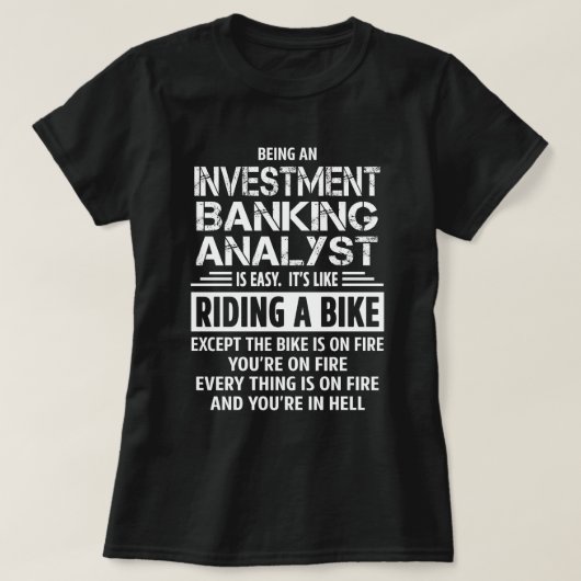 Investment Banking Analyst T-shirt (Design voorkant)