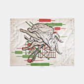 Investor Bears And Bulls Market Fleece Deken (Voorkant (Horizontaal))