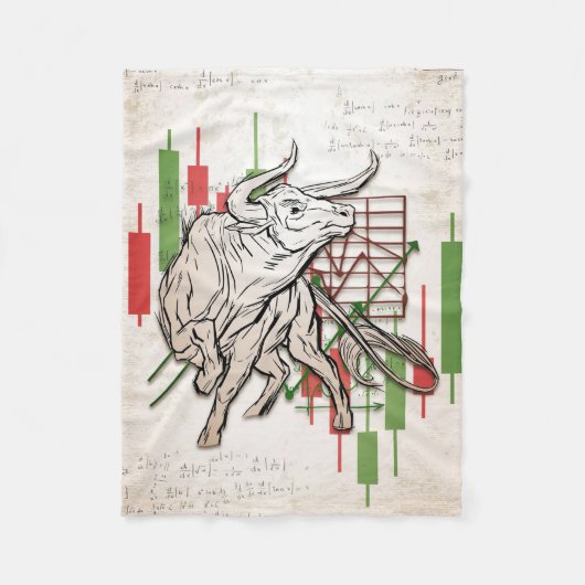 Investor Bears And Bulls Market Fleece Deken (Voorkant)