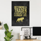 Investor Becoming A Trader Poster (Thuiskantoor)