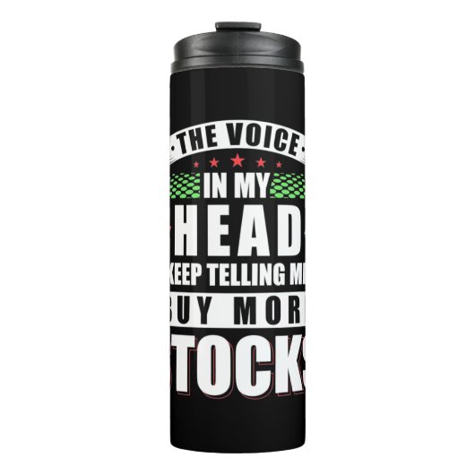 Investor In My Head Buy More Stocks Thermosbeker (Voorkant)