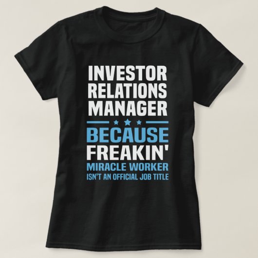 Investor Relations Manager T-shirt (Design voorkant)