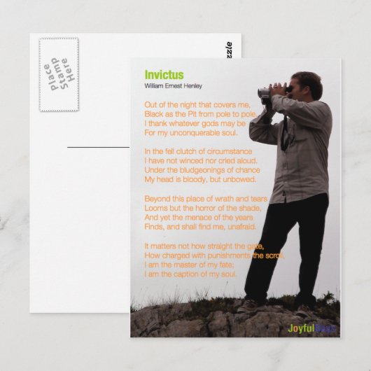 Invictus Briefkaart (Voorkant / Achterkant)