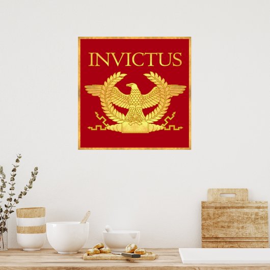 Invictus Engraved Gold poster (Keuken)