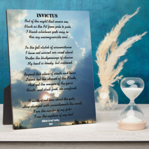 INVICTUS-gedicht Fotoplaat