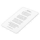 Invictus Gedicht, inspirerend offerte koelkastmagn Magneet (Linkerzijde)