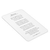 Invictus Gedicht, inspirerend offerte koelkastmagn Magneet (Rechterzijde)