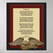 Invictus, gedicht leder met adelaar poster (Voorkant)