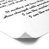 INVICTUS-gedicht Poster (Hoek)