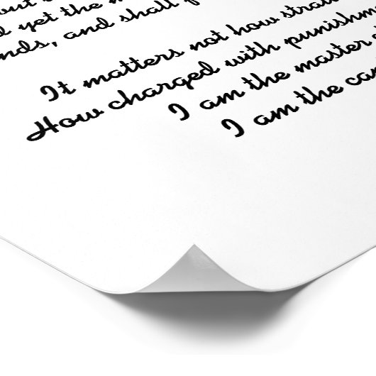 INVICTUS-gedicht Poster (Hoek)