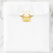 Invictus Golden Eagle logo Ronde Sticker (Tas)