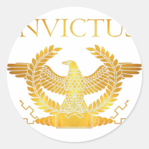 Invictus Golden Eagle logo Ronde Sticker