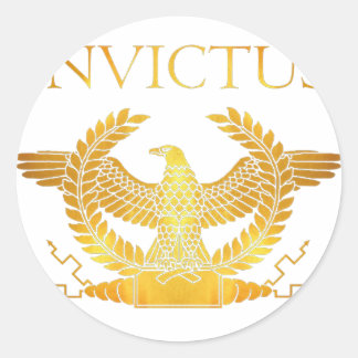 Invictus Golden Eagle logo Ronde Sticker