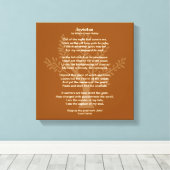 Invictus - Ik ben de kapitein van mijn ziel, Canvas Afdruk (Insitu (Houten vloer))