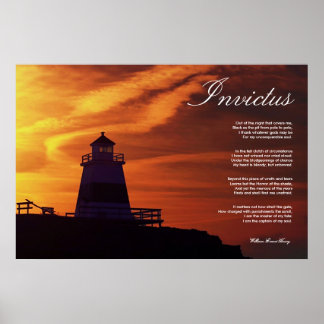 Invictus ~ Inspirerend gedicht ~ Canvas Poster