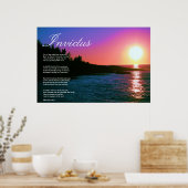 Invictus ~ Inspirerend gedicht ~ Canvas Poster (Keuken)