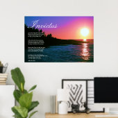 Invictus ~ Inspirerend gedicht ~ Canvas Poster (Thuiskantoor)