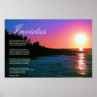 Invictus ~ Inspirerend gedicht ~ Canvas Poster