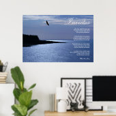 Invictus ~ Inspirerend gedicht ~ Canvas Poster (Thuiskantoor)